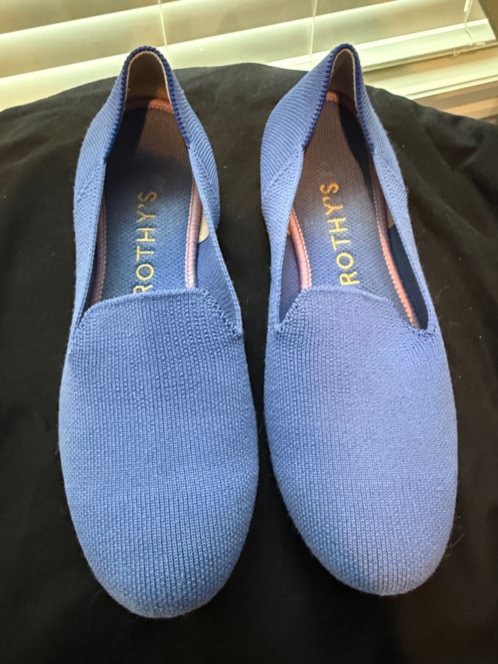 Rothy's Women's Blue Knit Slip-On Loafers